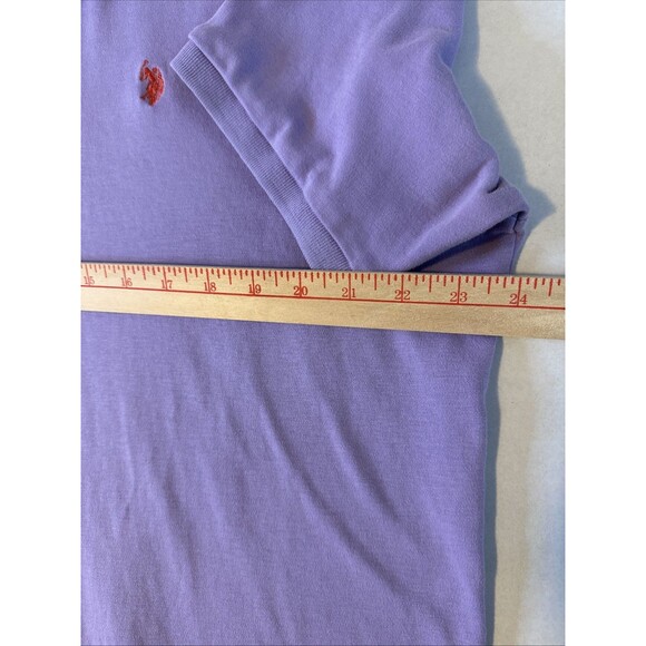 US Polo Assoc Short Sleeve Solid Purple Cotton Polo Shirt Size XL Golf - Picture 4 of 5